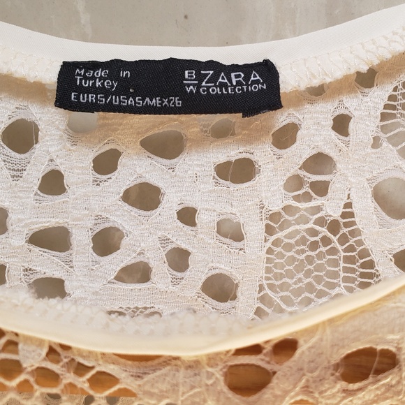 Zara Lace  Semi Crop Top - Picture 3 of 6